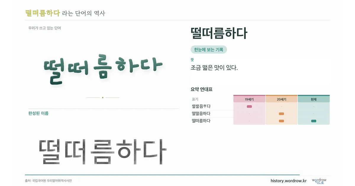 떨떠름하다 대표 이미지